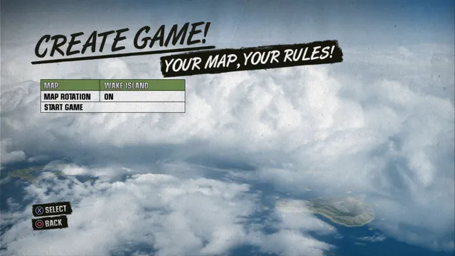 Create game menu